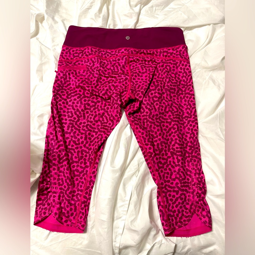 lululemon athletica Fuchsia Animal Print Leggings